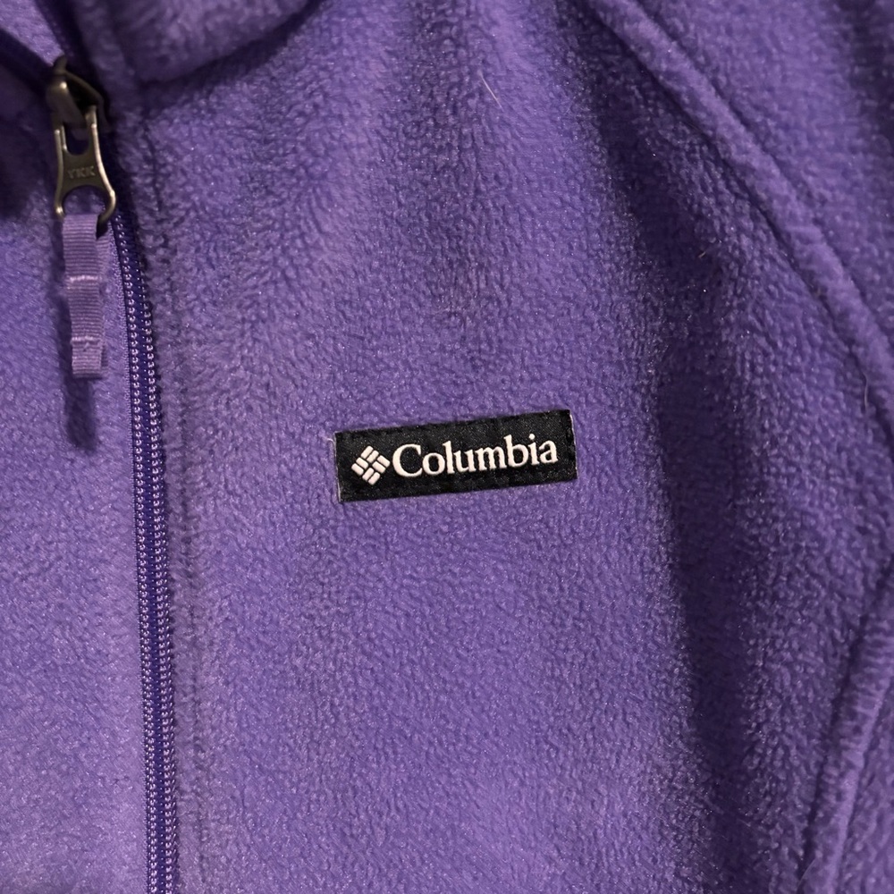 Columbia Deep Purple Full-Zip Fleece Jacket Kids L - Picture 2 of 4